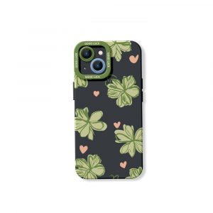 Four-Leaf Clover Charm Silicone Case for Apple iPhone Series