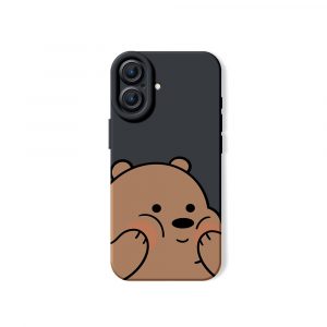Cheerful Bear Hug Silicone Case for Apple iPhone Series