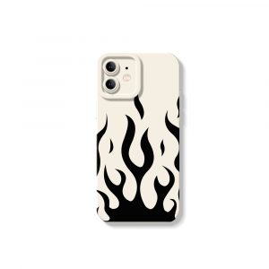Flame Wave Design Silicone Case for Apple iPhone Series