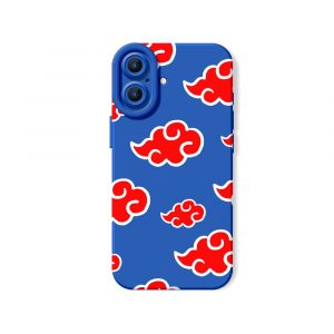 Red Cloud Pattern Silicone Case for Apple iPhone Series