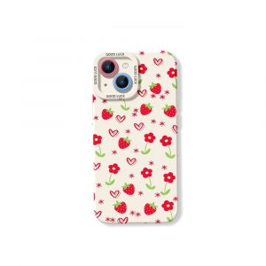 Strawberry Hearts Silicone Case for Apple iPhone Series