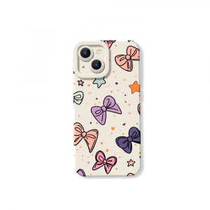 Colorful Bow and Star Delight Silicone Case for Apple iPhone Series