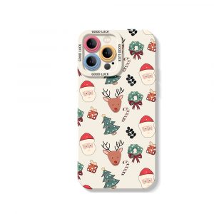 Festive Holiday Silicone Case for Apple iPhone Series