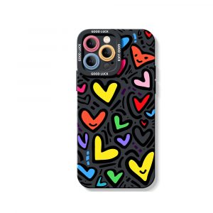 Colorful Heart Silicone Case for Apple iPhone Series