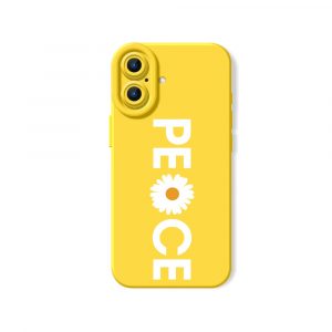 Peaceful Daisy Charm Silicone Case for Apple iPhone Series