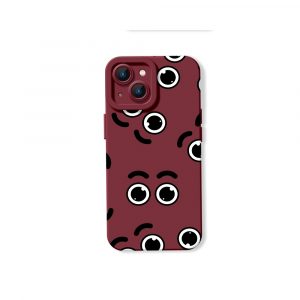 Playful Eye Pattern Silicone Case for Apple iPhone Series