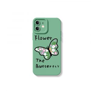 Floral Butterfly Garden Silicone Case for Apple iPhone Series