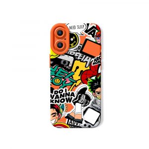 Vibrant Pop Culture Collage Silicone Case for Apple iPhone Series