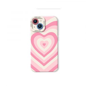 Retro Love Stripes Silicone Case for Apple iPhone Series