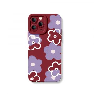 Lavender Pattern Silicone Case for Apple iPhone Series