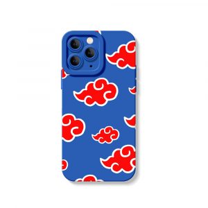 Red Cloud Pattern Silicone Case for Apple iPhone Series