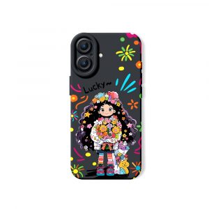 Lucky Flower Girl Charm Silicone Case for Apple iPhone Series
