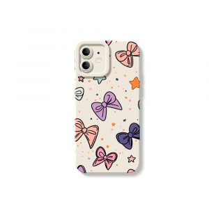 Colorful Bow and Star Delight Silicone Case for Apple iPhone Series