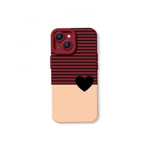 Heart & Stripes Elegance Silicone Case for Apple iPhone Series