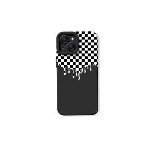 Dripping Checkered Wonderland Silicone Case for Apple iPhone Series