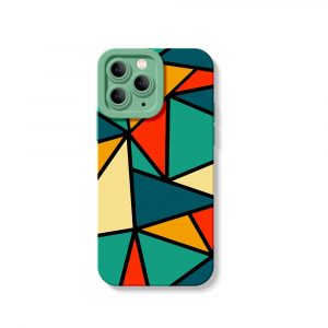 Vibrant Geometric Kaleidoscope Silicone Case for Apple iPhone Series