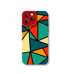 Vibrant Geometric Kaleidoscope Silicone Case for Apple iPhone Series