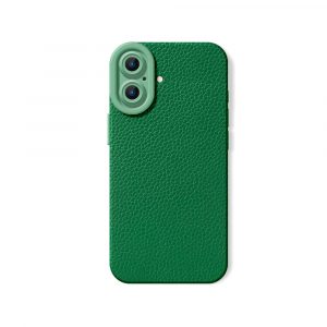 Emerald Pebble Texture Silicone Case for Apple iPhone Series - iPhone 16 Plus, Green