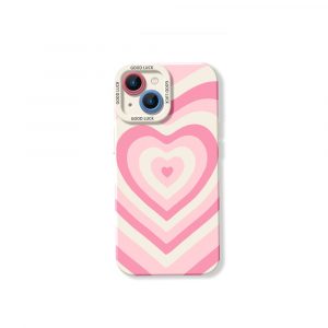 Retro Love Stripes Silicone Case for Apple iPhone Series