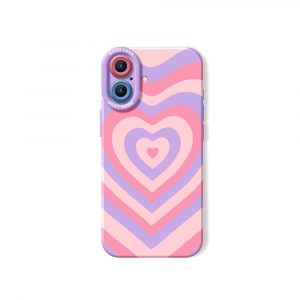 Retro Love Stripes Silicone Case for Apple iPhone Series