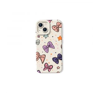 Colorful Bow and Star Delight Silicone Case for Apple iPhone Series