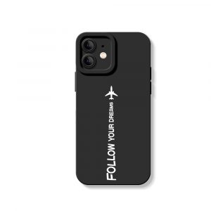 Dream Chaser Jet Black Silicone Case for Apple iPhone Series
