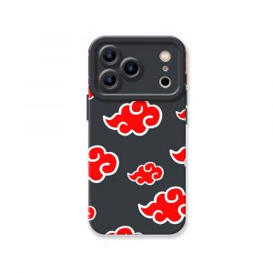 Red Cloud Pattern Silicone Case for Apple iPhone Series
