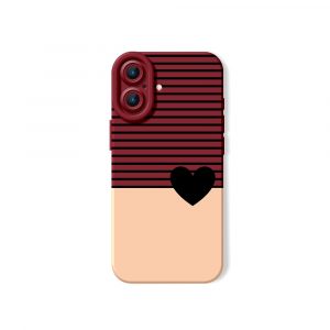 Heart & Stripes Elegance Silicone Case for Apple iPhone Series