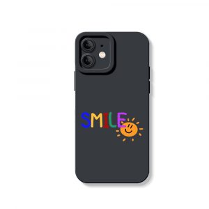 Colorful Smile Sun Graphic Silicone Case for Apple iPhone Series