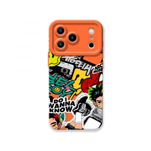 Vibrant Pop Culture Collage Silicone Case for Apple iPhone Series