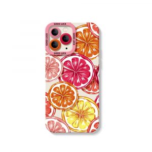 Citrus Splash Silicone Case for Apple iPhone Series.