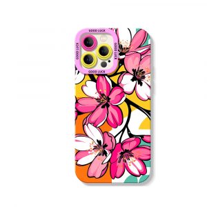 Vibrant Blossom Paradise Silicone Case for Apple iPhone Series
