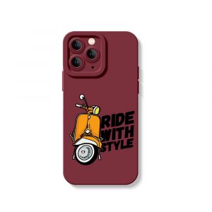 Retro Scooter Adventure Silicone Case for Apple iPhone Series