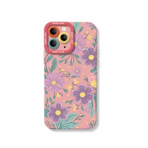 Floral Charm Silicone Case for Apple iPhone Series