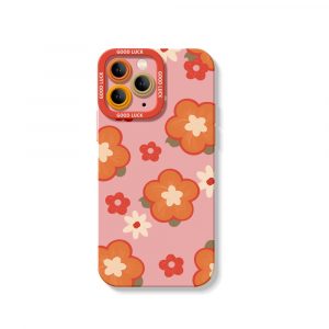 Retro Petal Pop Silicone Case for Apple iPhone Series