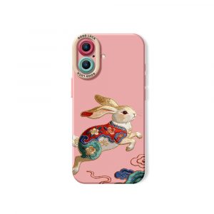 Vibrant Rabbit Art Silicone Case for Apple iPhone Series