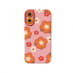 Retro Petal Pop Silicone Case for Apple iPhone Series
