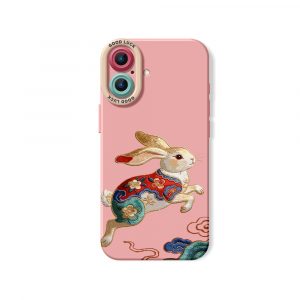 Vibrant Rabbit Art Silicone Case for Apple iPhone Series