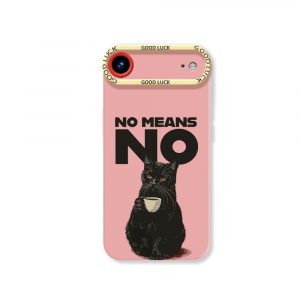 Charming Cat No Means No Design Silicone Case for Apple iPhone Series