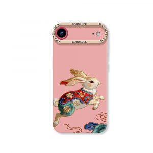 Vibrant Rabbit Art Silicone Case for Apple iPhone Series