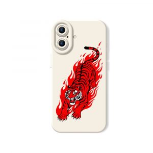 Fiery Tiger Blaze Silicone Case for Apple iPhone Series