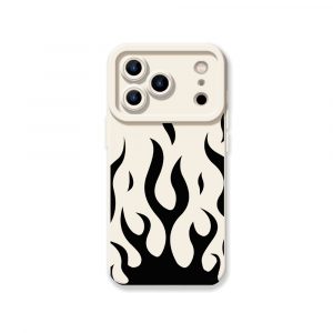 Flame Wave Design Silicone Case for Apple iPhone Series