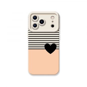 Heart & Stripes Elegance Silicone Case for Apple iPhone Series