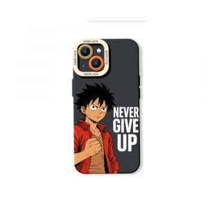 Never Give Up Anime Warrior Silicone Case for Apple iPhone Series