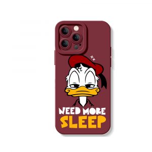 Sleepy Duck Cartoon Vibe Silicone Case for Apple iPhone Series