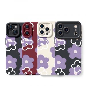 Lavender Pattern Silicone Case for Apple iPhone Series