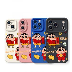 Playful Prosperity Cartoon Silicone Case for Apple iPhone Series