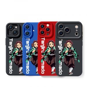 Energetic Anime Warrior Design Silicone Case for Apple iPhone Series