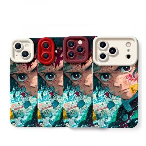 Bold Anime Collage Design Silicone Case for Apple iPhone Series