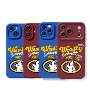 Rich Vibes Cartoon Style Silicone Case for Apple iPhone Series